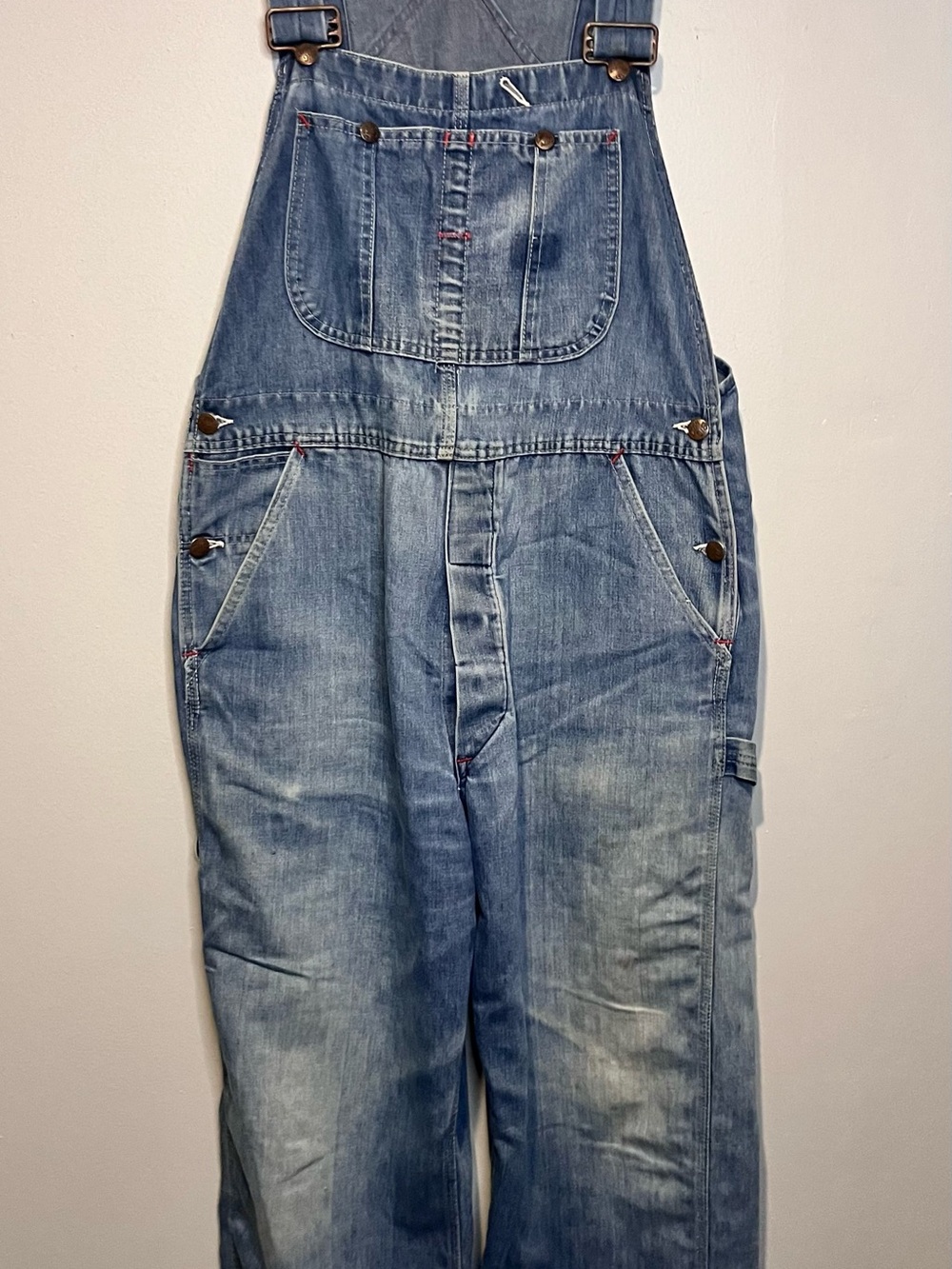 Vintage Big Mac Overalls Denim Union Made USA JCPENNEY Square Bak Size 36 READ
